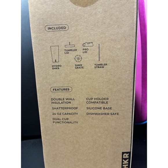 Hydro Jug Hydro Shkr 2 Lid Combo Shaker & Tumbler Cup 24 Oz Cream Off White - Picture 4 of 5